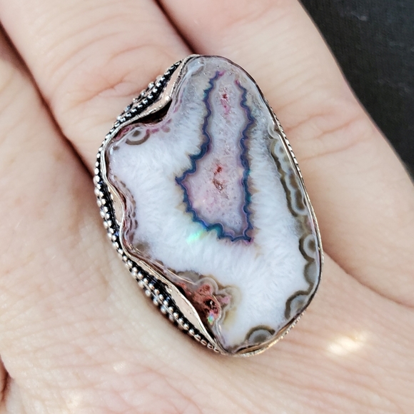 New Solar Agate 925 Silver Ring. - Picture 7 of 12
